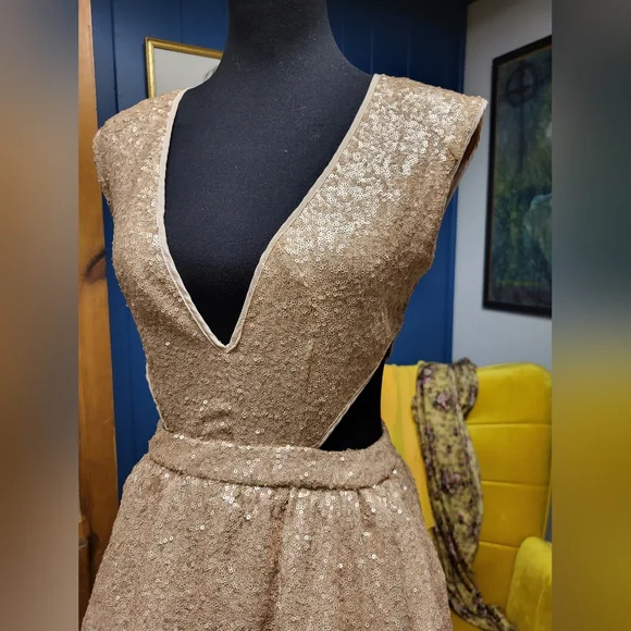 Windsor Sequined Dress With Side Cutouts Size M - Picture 2 of 10